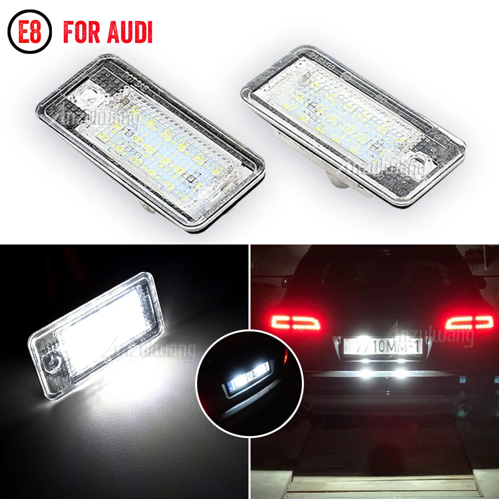 

2pcs For Audi 18 LED License Number Plate Light Lamp For Audi A3 S3 A4 S4 B6 A6 S6 A8 S8 Q7 Car Lamp