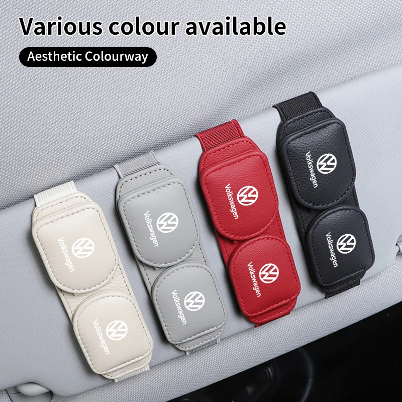 Автомобильный зажим для очков на липучке VW Tiguan CC Jetta Polo Golf Passat Scirocco T-ROC Touareg