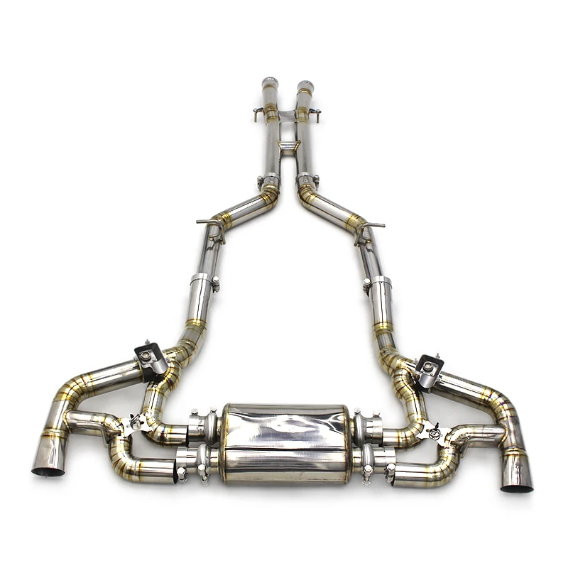 Фото Выхлопные трубы OEM Valves Muffler для Mercedes-Benz AMG GT GTS GTR 4.0T 2016-2019, титановые, Catback, H-образные №1