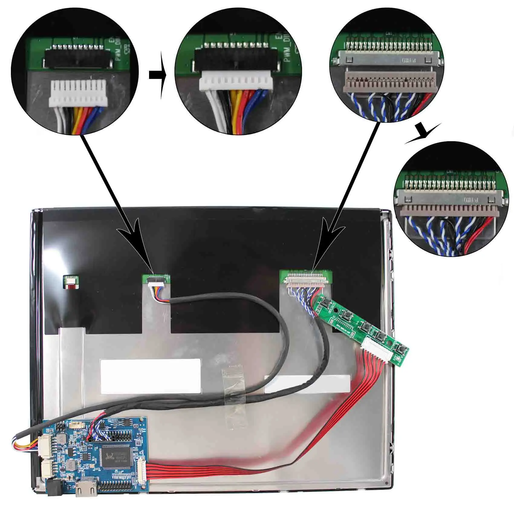 12 1-дюймовый G121X1-L04 1024X768 TFT ЖК-экран 4:3 и плата контроллера HD-MI 20 контактов