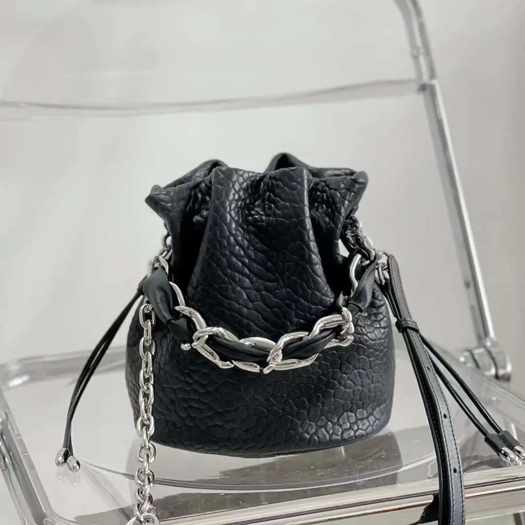 

2022 модная женская сумка через плечо из натуральной кожи, дизайнерская сумка-ведро с короткой ручкой