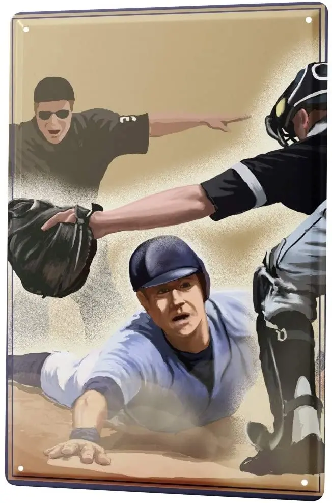 

С 2004 года, жестяная металлическая пластина, декоративный знак, домашний декор, таблички, забавная бейсбольная база