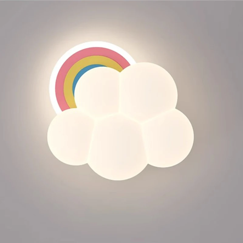 Настенные светильники в виде радужного облака светодиодная прикроватная лампа