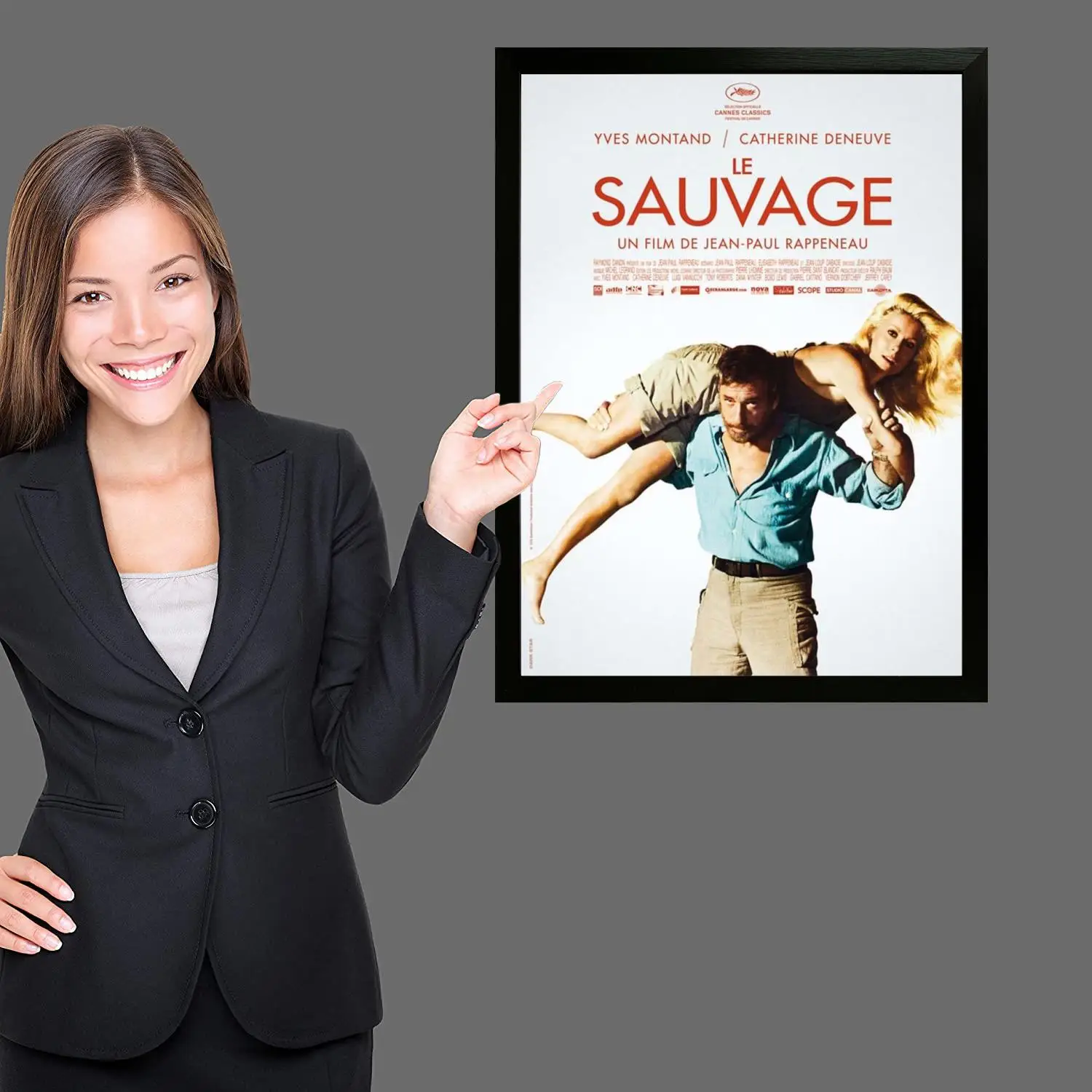 Плакат на холсте Yves Montand и настенное искусство печать с изображением современный