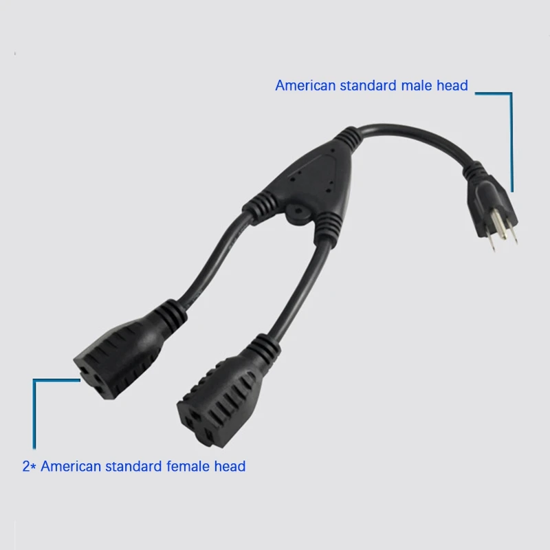 5-15P до 2X5-15R с американской на 2XUS Женский 3-контактный кабель питания вилкой