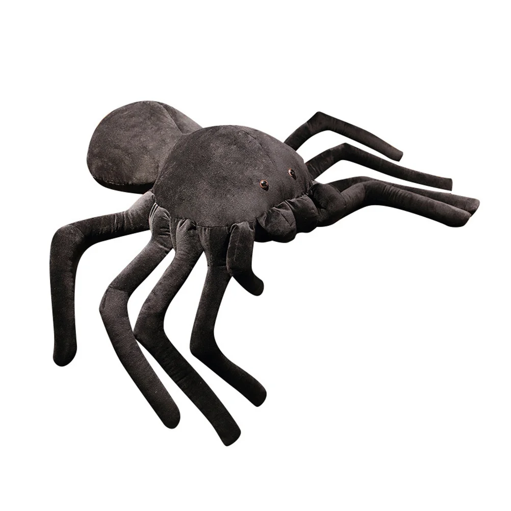 

Огромный реалистичный черный паук, набивные животные, набивные пауки, плюшевая подушка для сна, детский дневной подарок