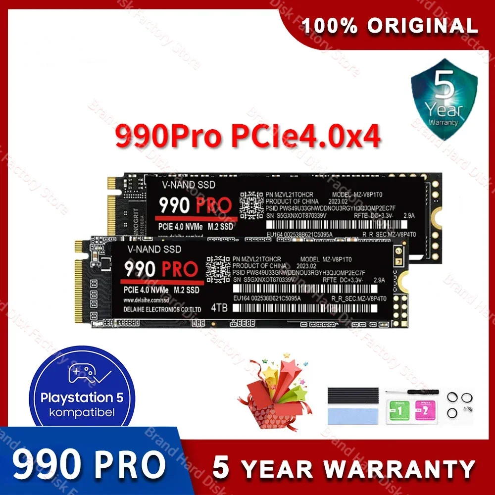 

980 PRO SSD 1TB 2TB 4TB M.2 2280 Nvme PCIe Gen 4.0x 4 Ssd Sata Internal Solid State Drive Hard Disk for Computer Notebook PS5