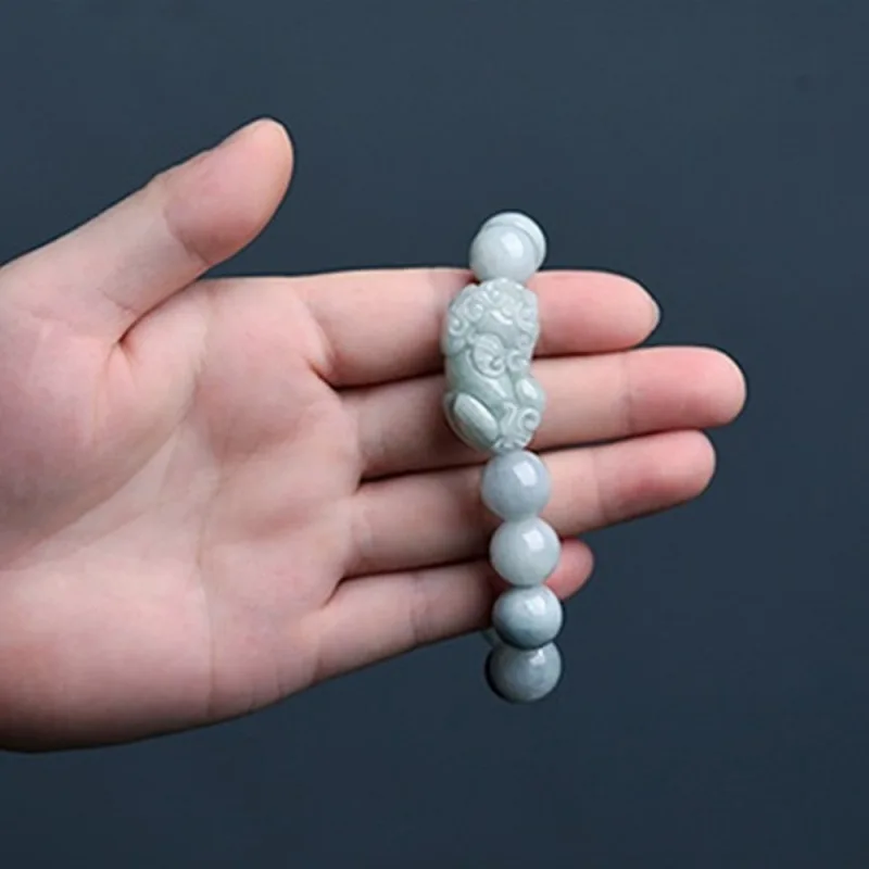 Настоящий натуральный нефрит класса А с жадеитом Lucky Pixiu 13 мм глянцевый круглый