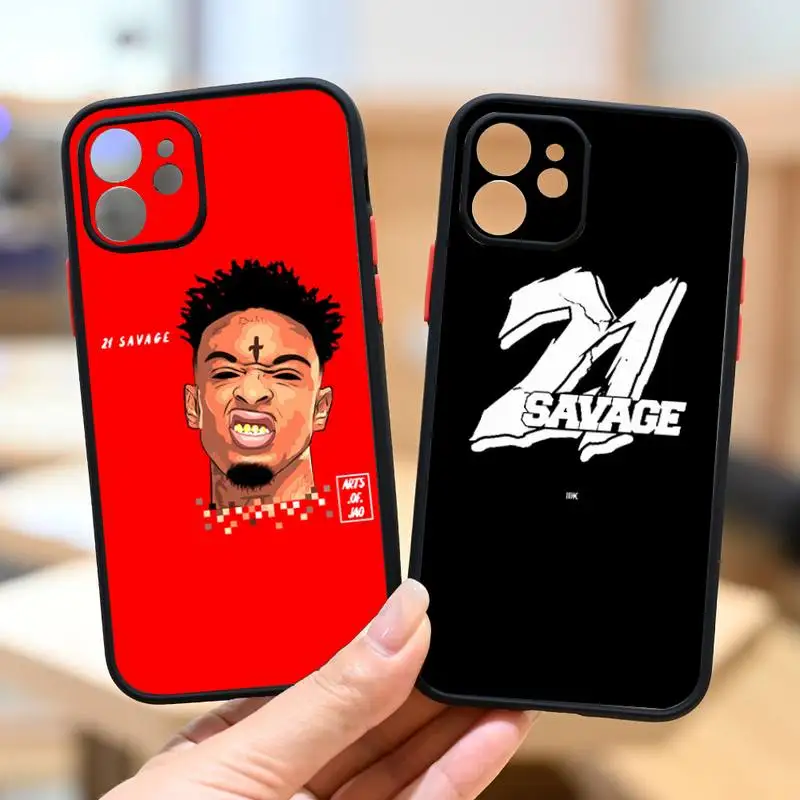 

21 Savage Phone Case IPhone 12 11 13 14 Pro Max X XR XS SE2020 7 8 Plus Hard Shockproof Cover Case