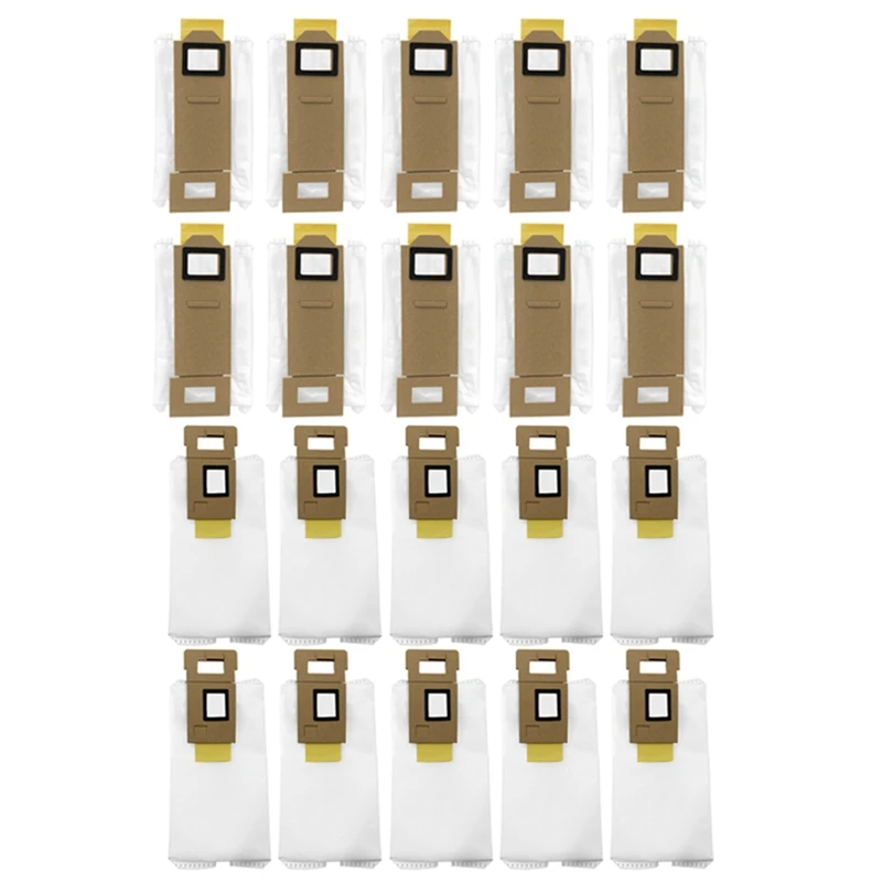 

20Pcs For Xiaomi Roborock T7 T7S T7plus T7splus S7 Robot Vacuum Cleaner Dust Bag Replacement Accessories