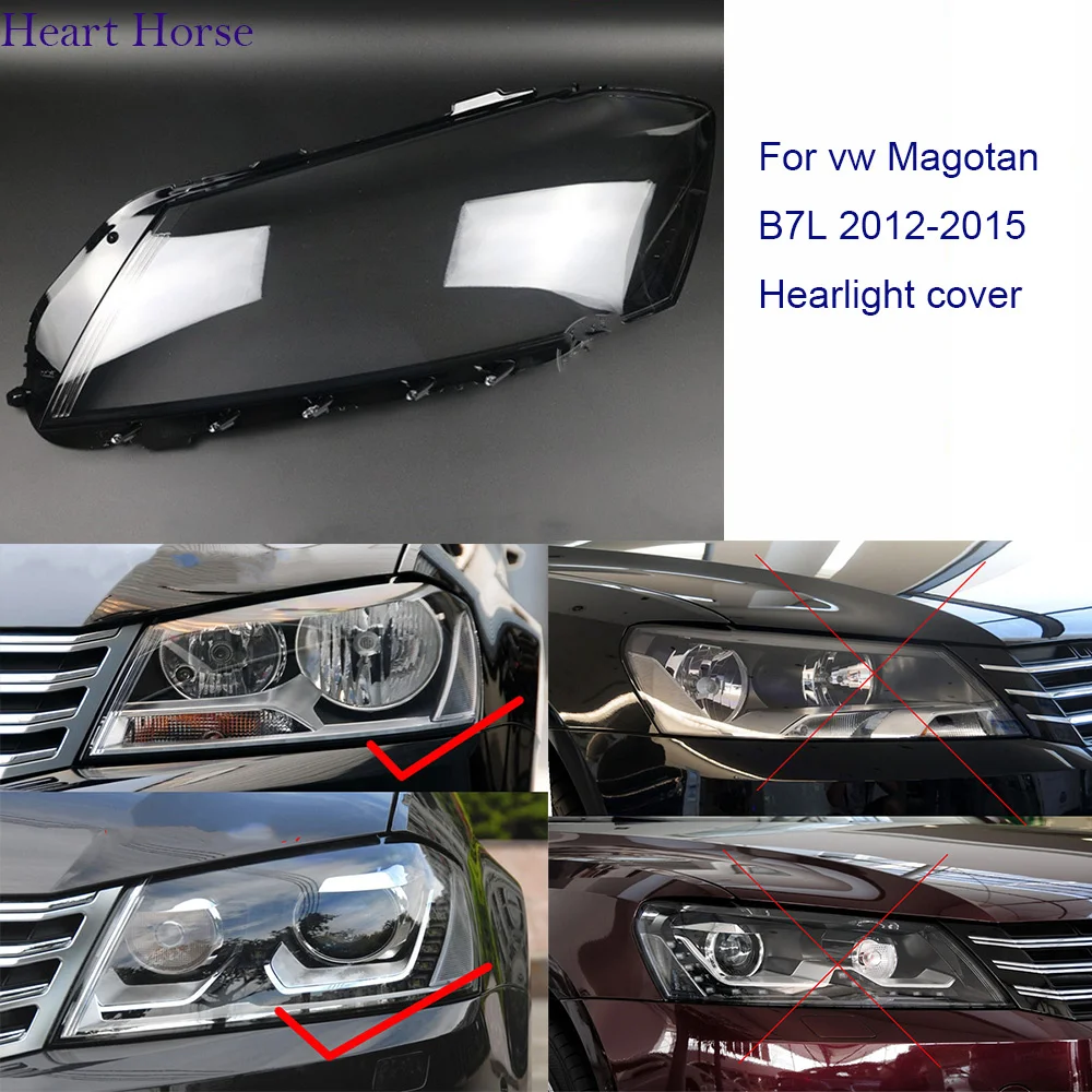 

For VW Magotan B7L Headlamp Lens Front Headlight Cover Headlight Lampshades Lamp Car Headlamps Transparen 2012-2015