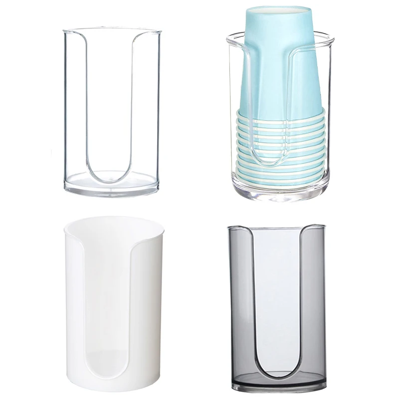 

Bathroom Cup Dispenser Durable Clear Mouthwash Cup Holder Small Paper Cup Dispenser For Bathroom Vanity Countertops Makeup Table