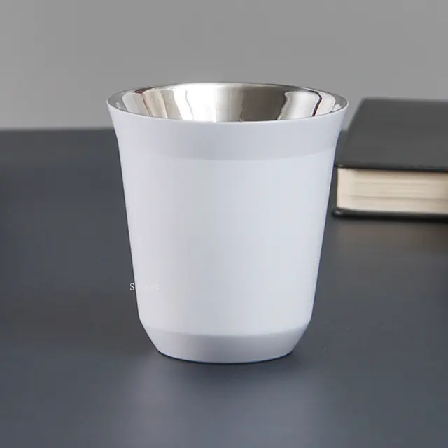 Double Wall Stainless Steel Espresso Cup  Nespresso Pixie Insulation Coffee CupShape Cute  Capsule Thermo Cup Coffee Mugs 80ml 5