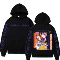anime fooly cooly hoodie flcl haruko vespa black sweatshirt harajuku hip hop men women oversize tops manga casual cotton hoodies