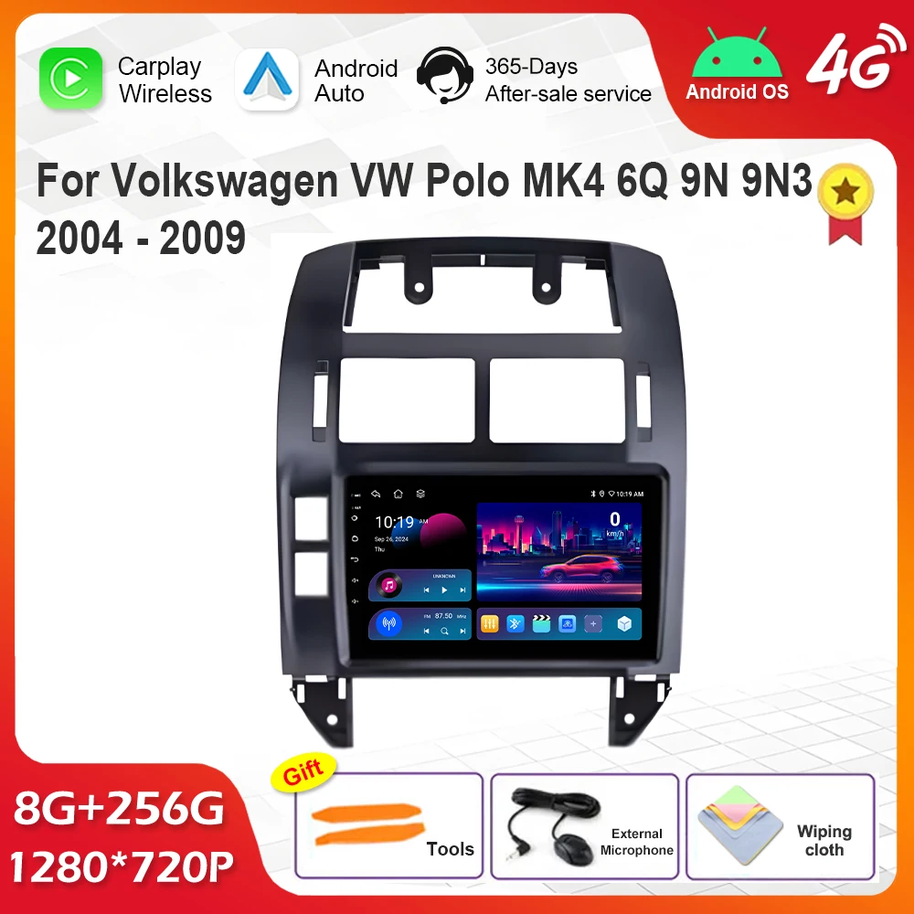 Автомобильный радиоприемник-мультимедийный плеер Android для Volkswagen VW Polo MK4 6Q 9N 9N3
