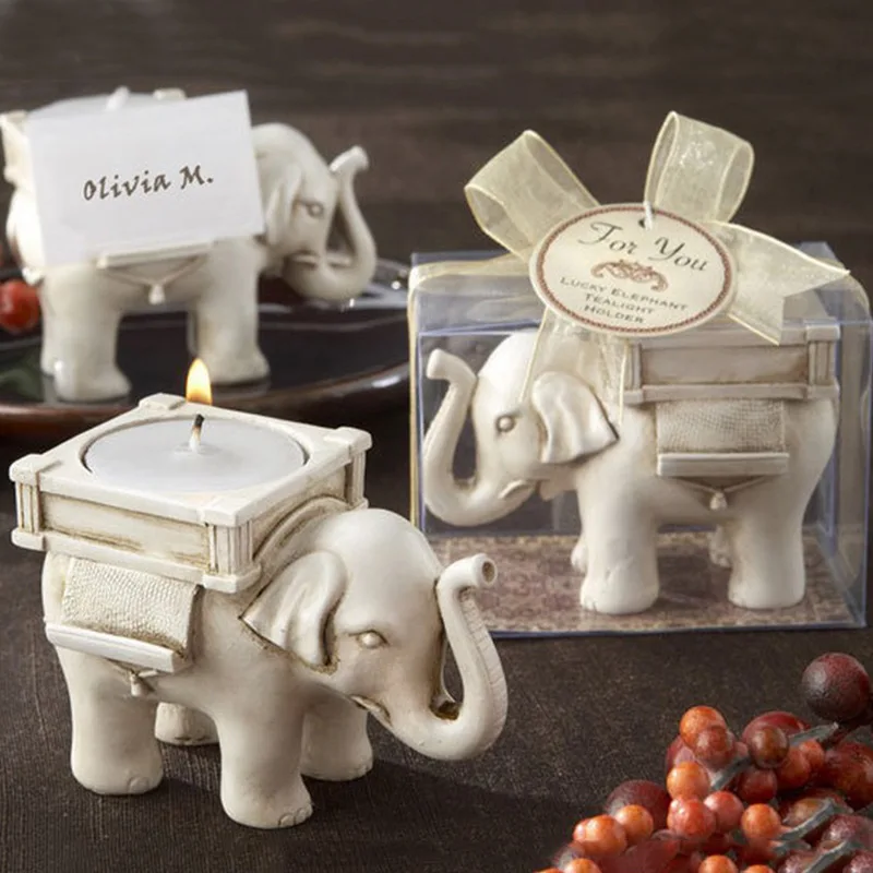 1PC Retro Elephant ＆Bird Tea Light Candle Holder Home Decor Candlestick Home Party Favor Decor Wedding Decoration  Candles