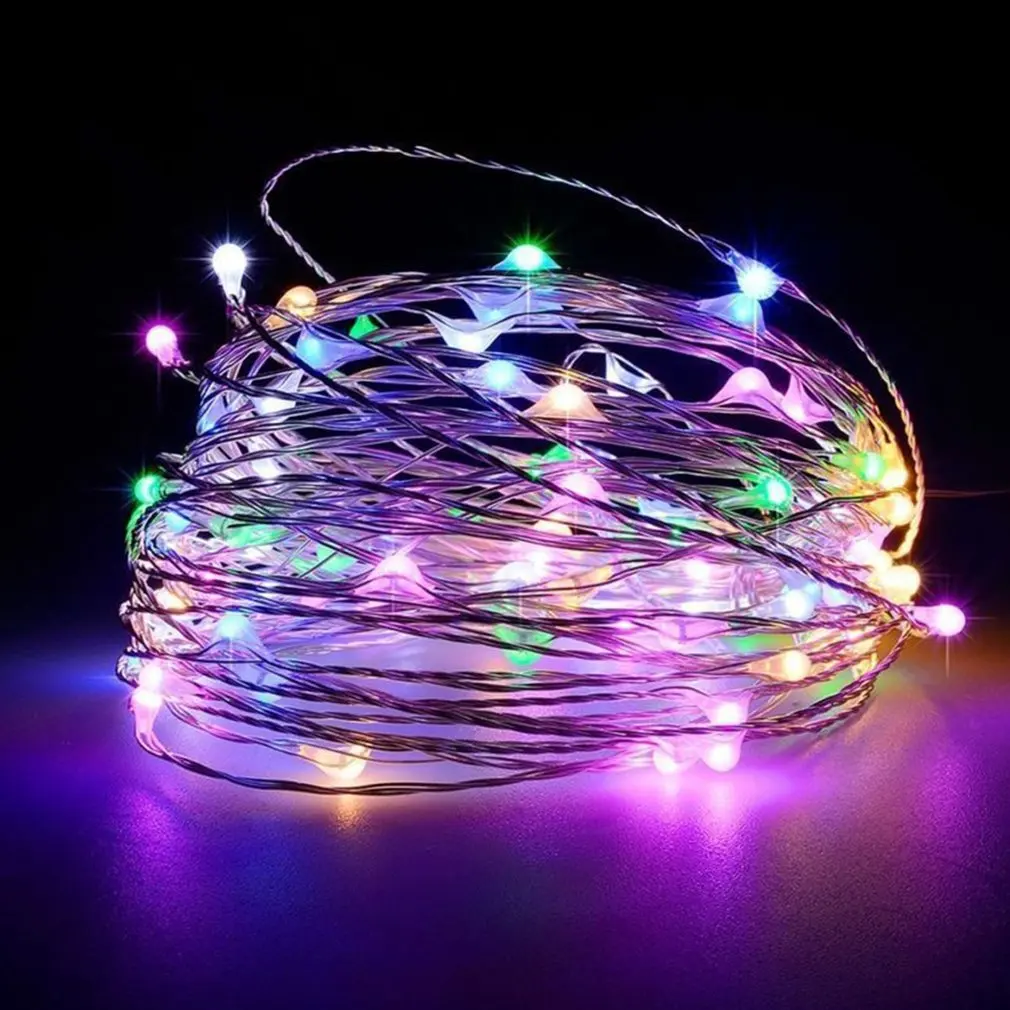

LED String Lights Remote Control Copper Wire Battery Powered 8Mode Outdoor Fairy Garland Christmas New Year Decoration Festoon