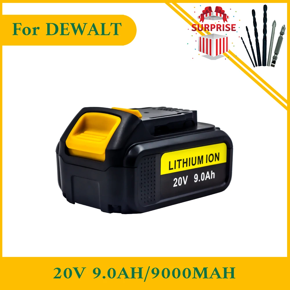 

Rechargeable battery 20V 9Ah DCB200 Replacement Li-ion Battery for DeWalt DCB205 DCB201 power Tool set 20Volt 20V 9000mah