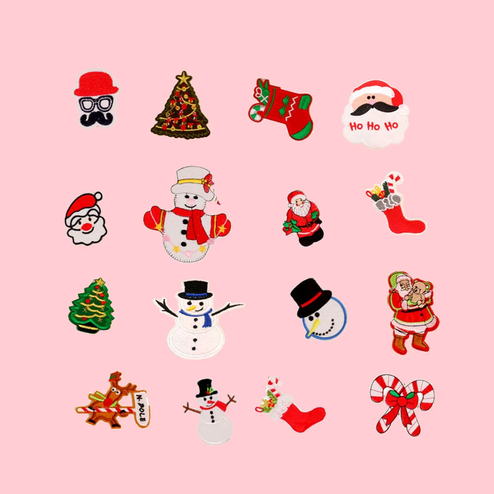 

Christmas Appliquesstockingsiron Applique Sewing Patchesholiday Craftsdressmaking Hole Broken Decorate Ornaments Hand Carving