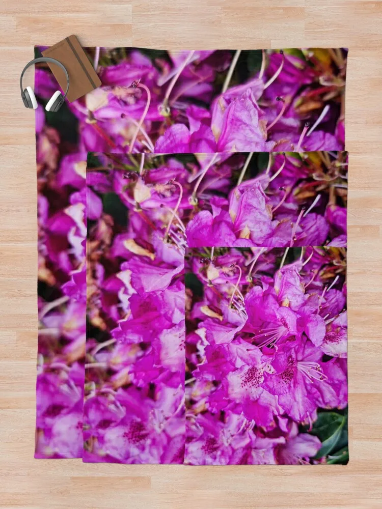 Розовое фиолетовое одеяло с азалией плед для кровати персонализированный