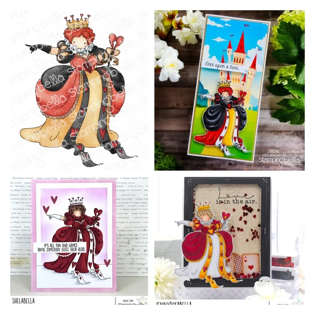 Металлическая резка крошечная страна чудес королева сердец резиновые штампы для