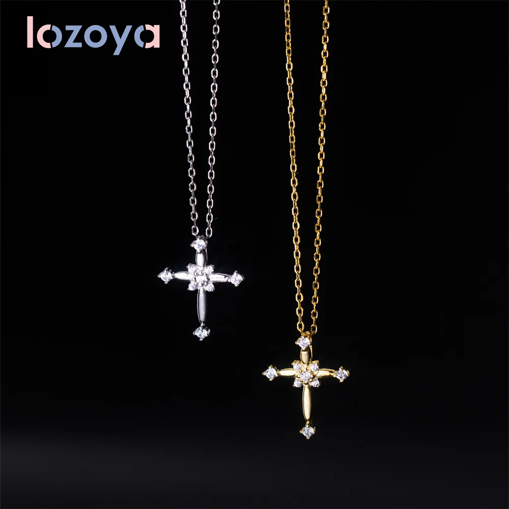 

Женское Ожерелье LOZOYA из серебра 925 пробы с подвеской-крестом