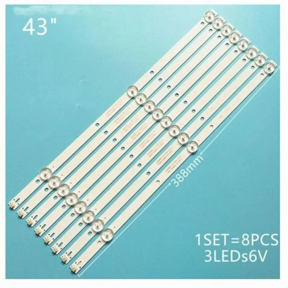 

43PFT4002 43DL4012N 43HFF5952 L43E6800 K430WDK3 K430WDC1 A1 A3 4708-K43WDC-A3113N11 A1113N11 Светодиодная лента для подсветки, 8 шт./лот