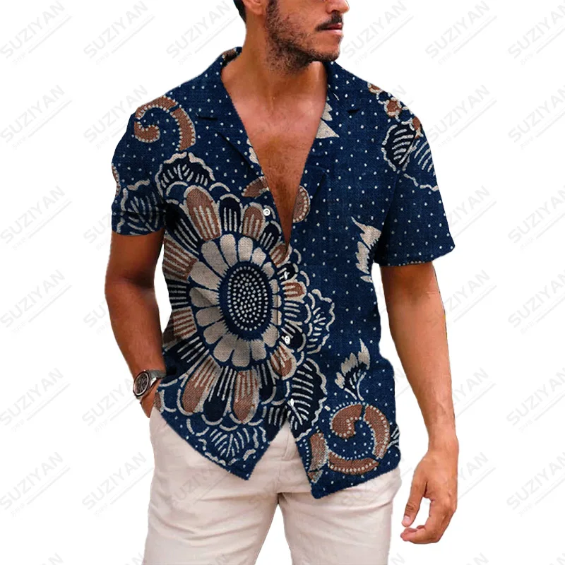 

Men'S Shirts Plants Free Top Designer Trunk Beachwear Urban Style Features For Hot Korean Version Non-Iron Men'S-Shirts Arabic