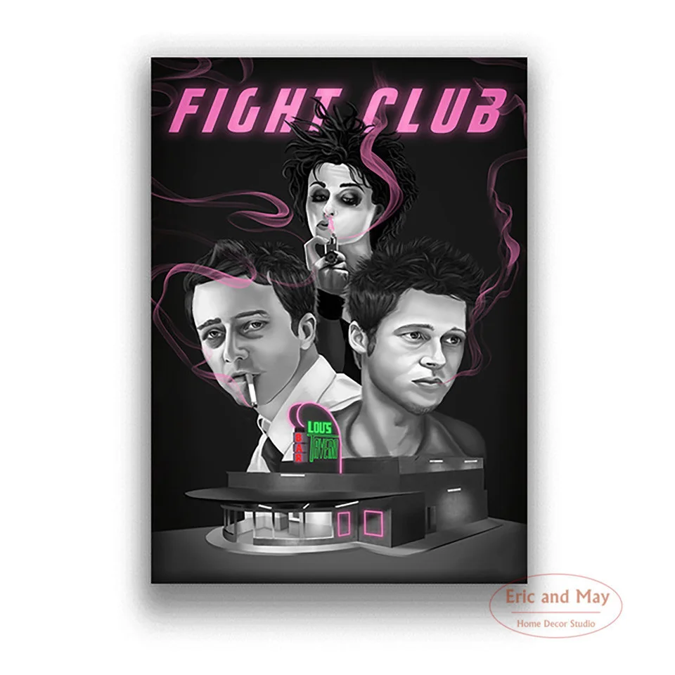 

Fight Club Classic Movie posters and prints Canvas Painting Wall Art Picture Nordic Decoration Home Decor Obrazy