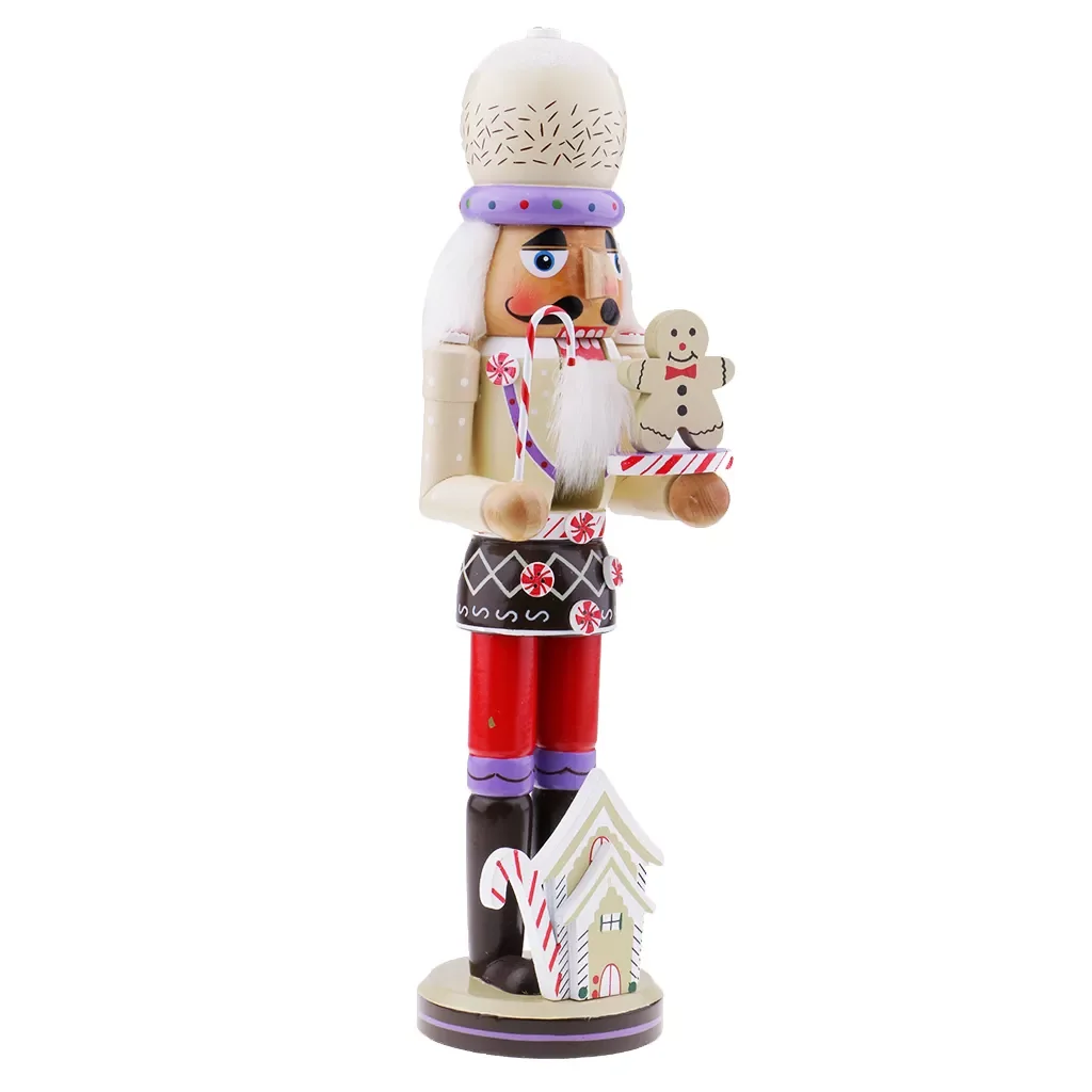 

Nutcracker Wooden Santa Claus Toys Ornaments Holiday Decoration for Kids Chidren Gifts