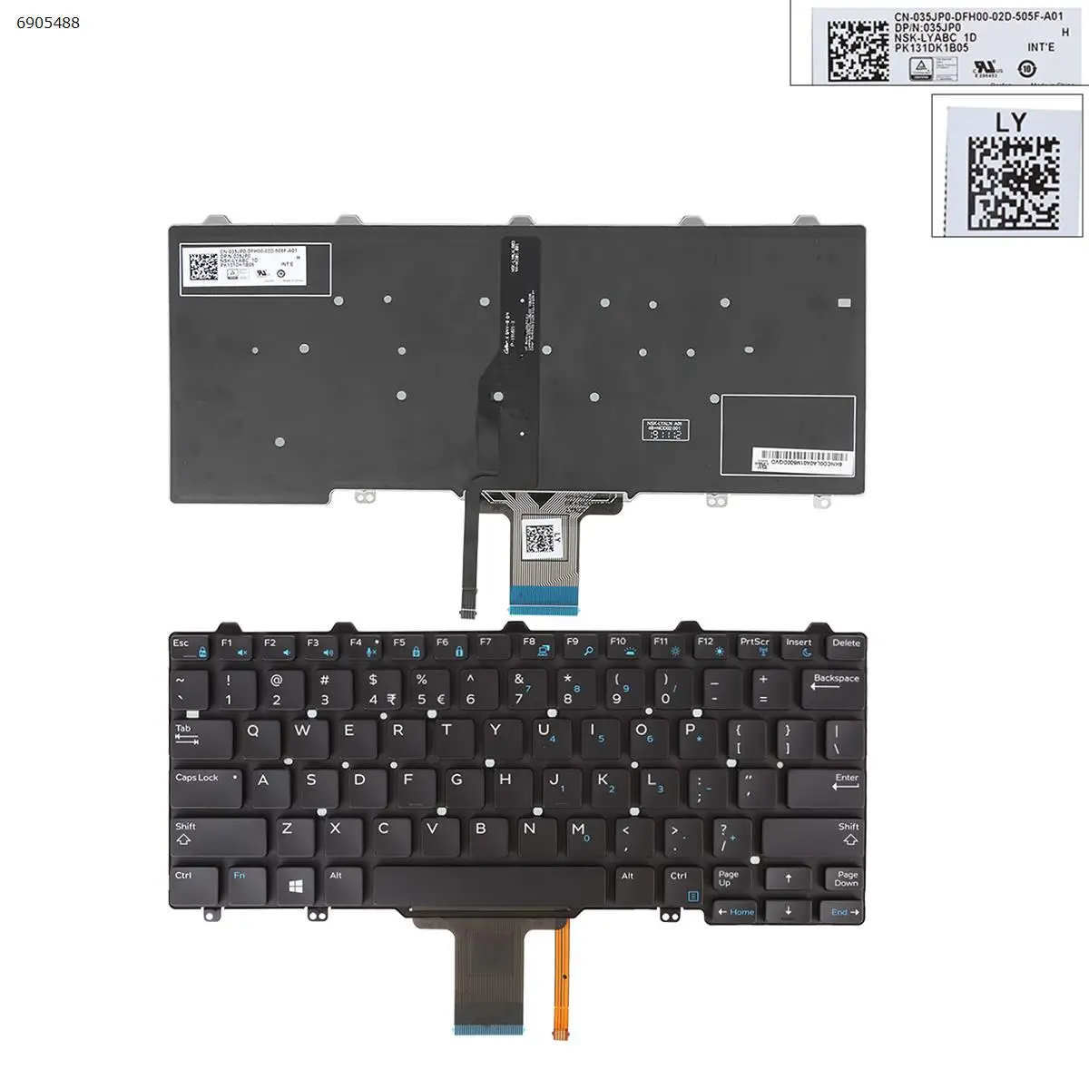 

Клавиатура для ноутбука DELL E7270 с черной подсветкой и точечной палочкой