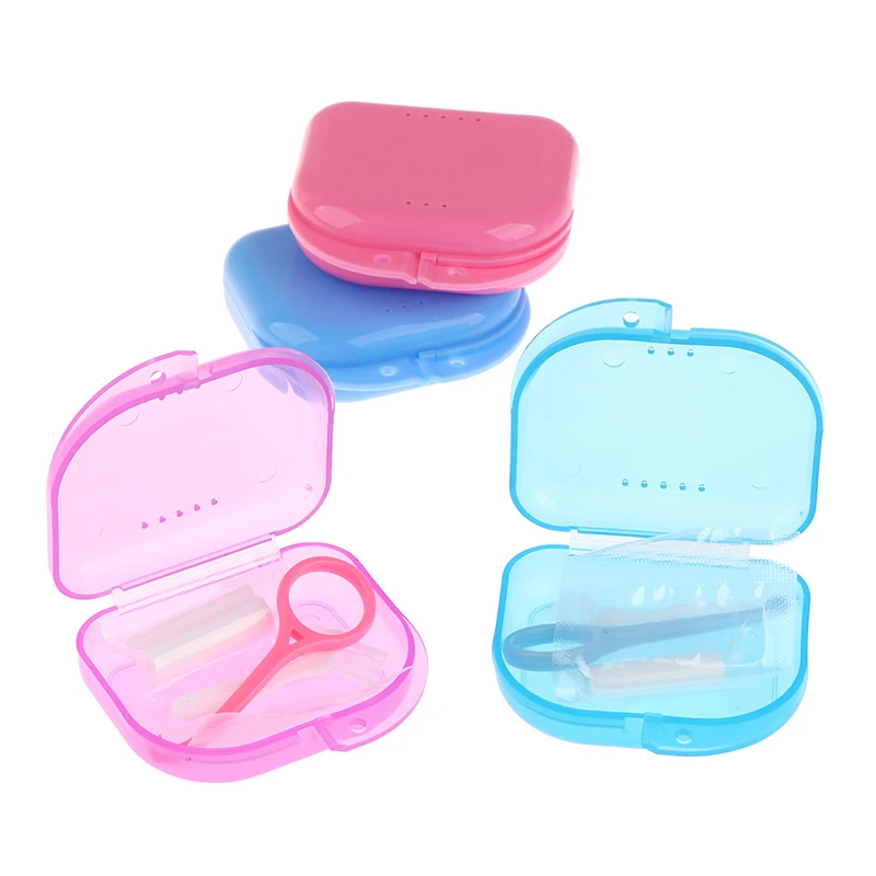 

1Set Fake Teeth Box Orthodontic Case Dental Retainer Dentisty Mouth Guard Oral Hygiene Oral Care Organizer Denture Storage Boxes