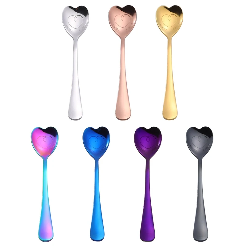 

Dessert Spoon Teaspoon Family Dinning Food Grade Table Accessories Easy to Wash