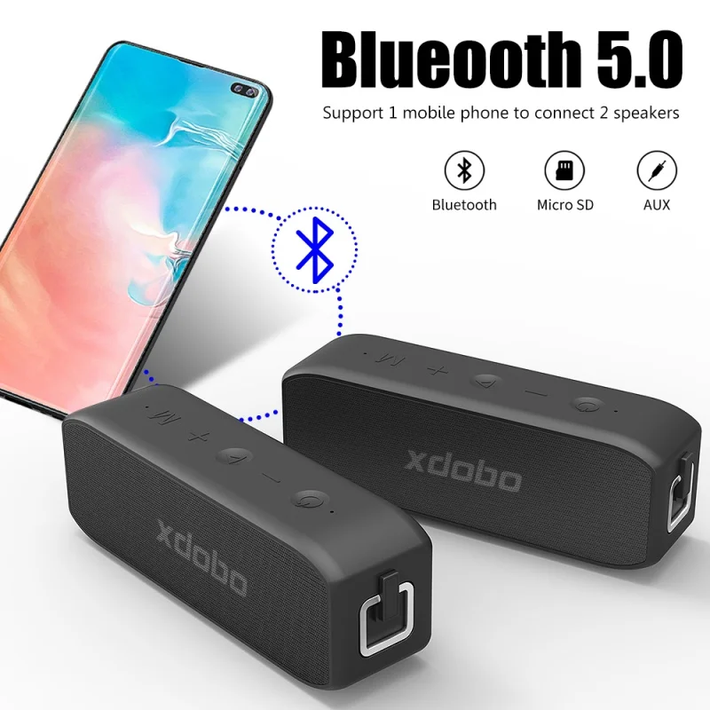 

Портативная беспроводная Bluetooth-Колонка V5.0 Type-C, громкий стерео-динамик с супер басами, водонепроницаемость IPX7, сабвуфер 30 Вт, новая версия BT