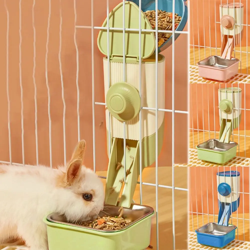 

Plastic Rabbit Cage Hanging Feeder Hanging Rabbit Feeder Dispenser Rabbit Automatic Feeder for Cats Chinchilla Guinea Pig Puppy