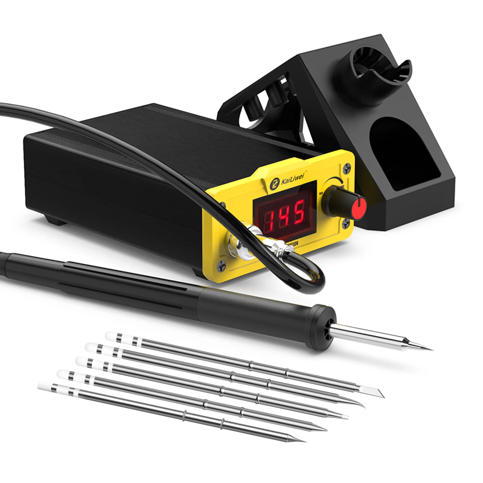 Паяльная станция Kailiwei T12 с ЖК-дисплеем Портативная паяльная Bga регулируемой