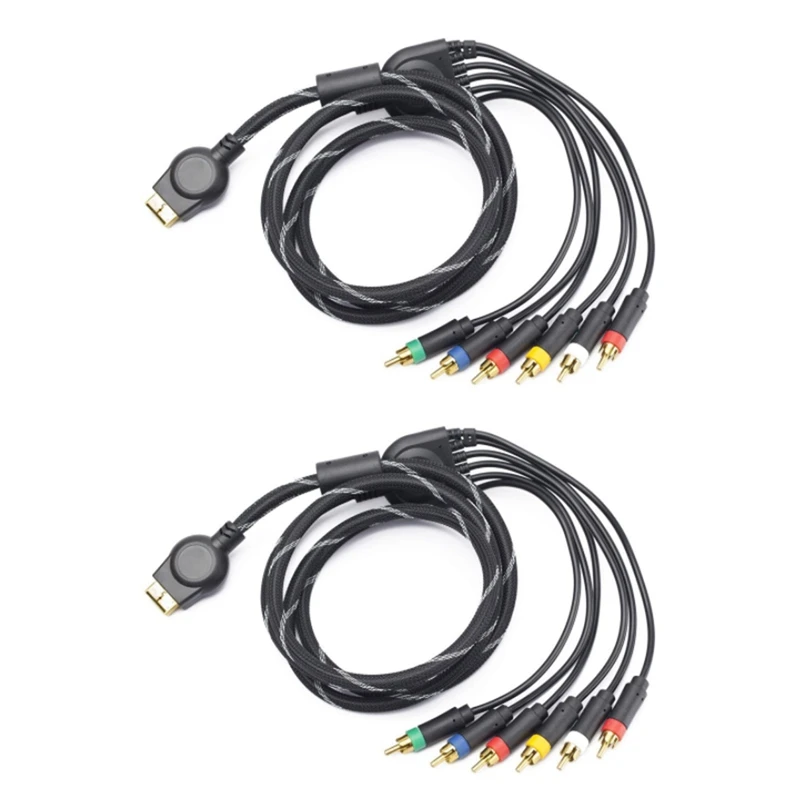 RISE-2X Suitable For PS2/PS3 Component Cable 1.8M Suitable For PS 2/3 High Resolution Game Cable Accessories