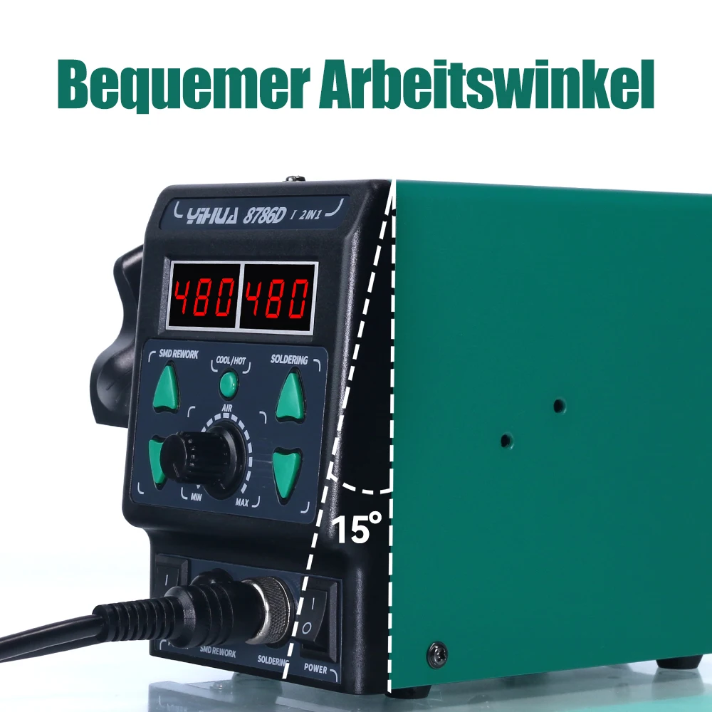YIHUA 8786D-I Паяльник Станция горячего воздуха BGA Паяльная станция Ремонт телефона SMD