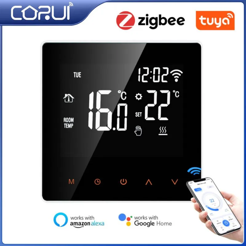 

CORUI Tuya ZigBee Smart Thermostat Temperature Controller For Electric Floor Heating Water/Gas Boiler Voice Work With Google