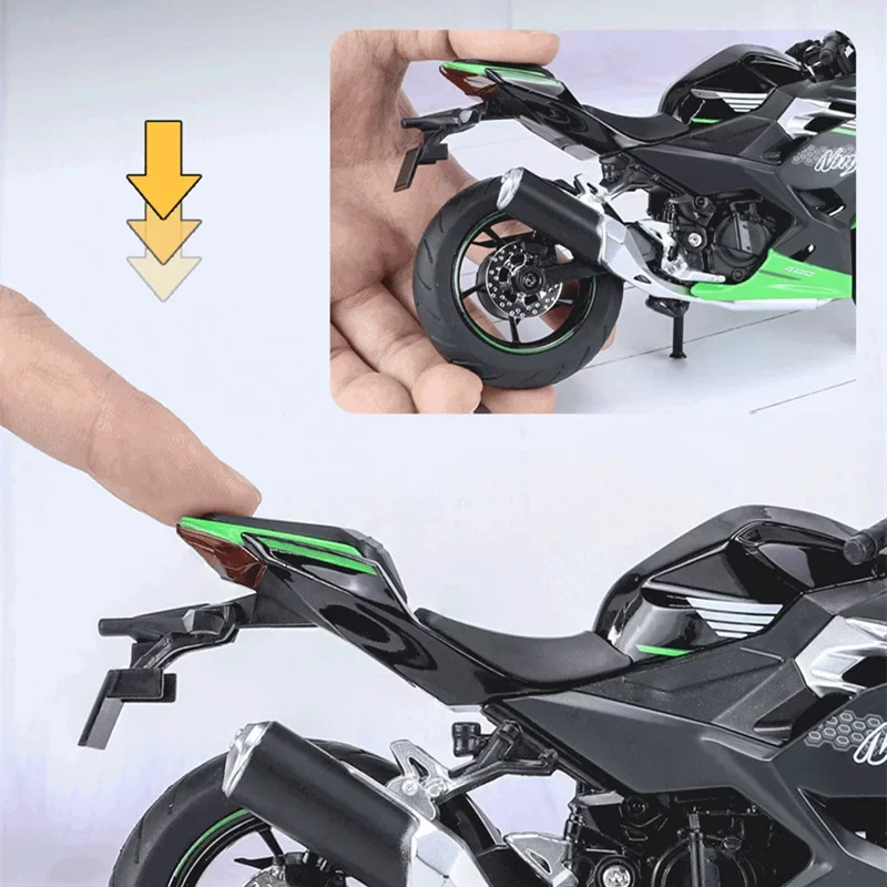 1/12 Kawasakis Ninja 400 гоночная модель мотоцикла для пересеченной местности