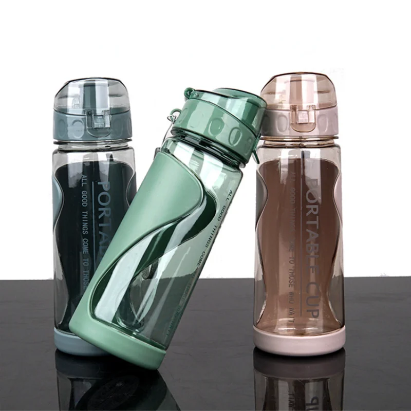 

Drinkware Summer Bottle Drop-resistant Outdoor Plastic Water Cups Water Fitness With Rope Sports Portable