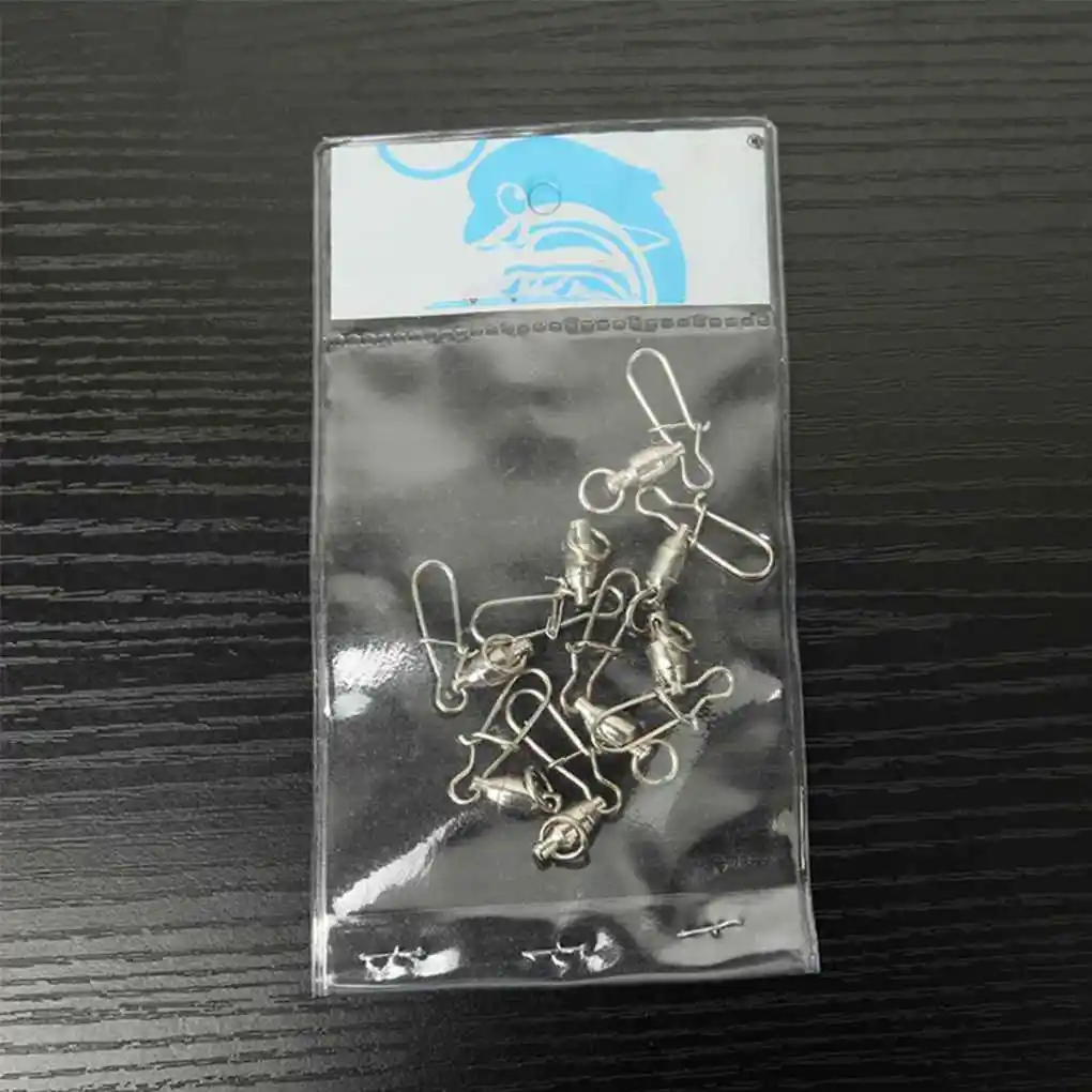 

50pcs Ball Bearing Swivel With Nice Snap Hook Snap Fishing Connector Tackle Tools Sets