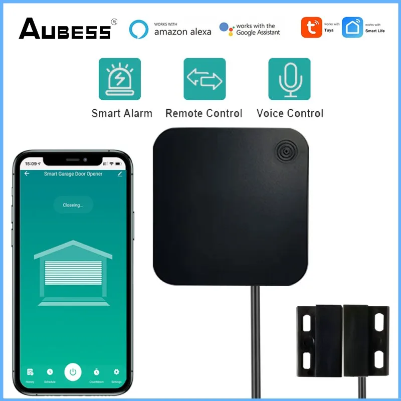 

Tuya Smart WiFi Garage Door Opener Smart Gate Door Controllor Compatible With Alexa Echo Google Home Smart Life APP Smart Home