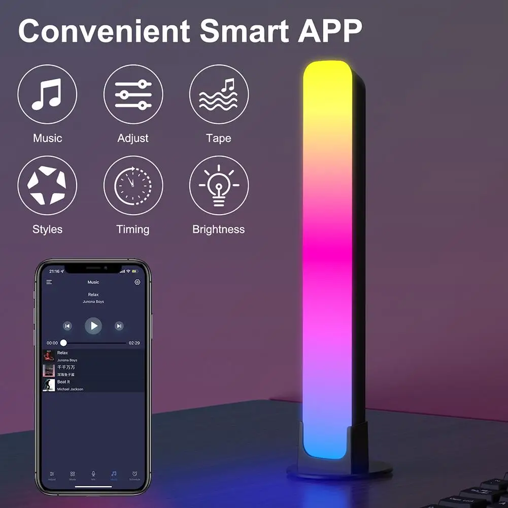 

Rgb-светильник ка настольная музыкальная с управлением через приложение