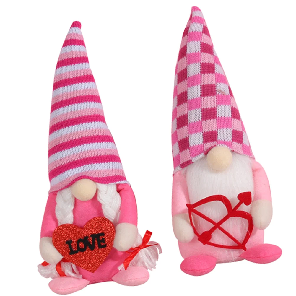 

Gnome Valentine Plush Valentines Day Gnomes Swedish S Heart Elf Scandinavian Dwarf Decoration Wedding Figurine Decor Cupid Party