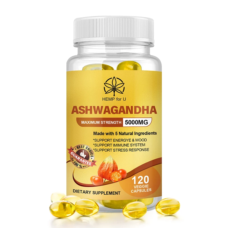 

HFU 5000mg Ashwagandha-Ayurvedic Adaptogen Help Sleep Stress Relief Immune Balanced Energy Levels Mood Support for Man