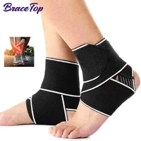 bracetop 1 pair sports ankle strap pressurized ankle support gym basketball volleyball badminton dancing ankle brace protector