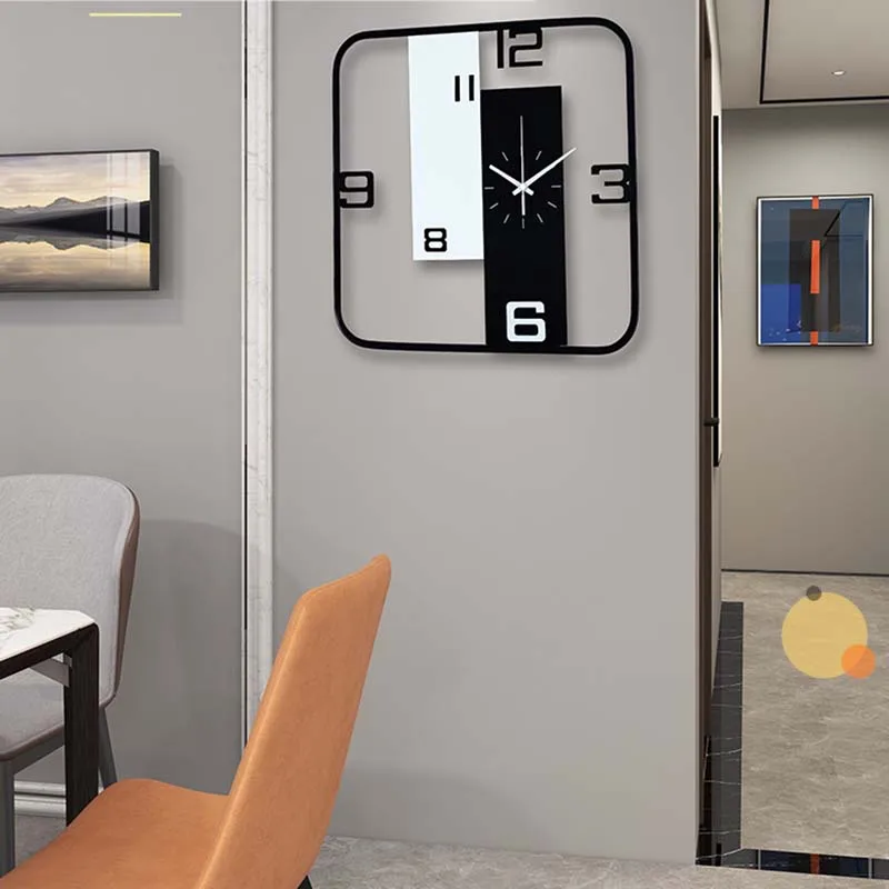 Stylish Square Wall Watch Free Shipping Design Classic Hanging Clock Office Simple Creative Reloj Digital Pared House Decor |