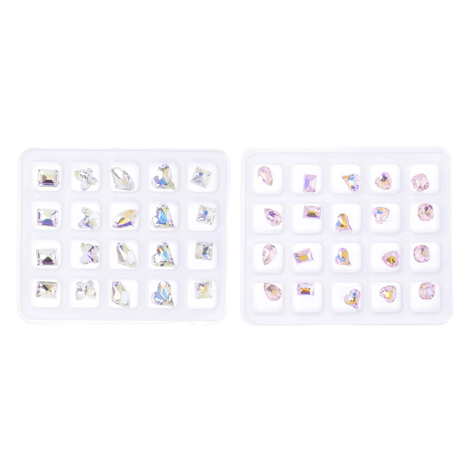 

40Pcs Nail Art Shiny Rhinestone Decorations Crystal Nail Studs Salon Manicure Jewelry