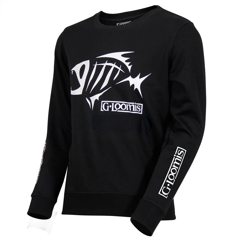 

Grey Men's Fishing Sports Long Sleeve Sweatshirt Casual Breathable MTB Top Jersey